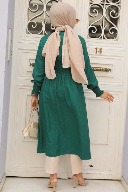 Emerald Green Modest Coat 11872ZY